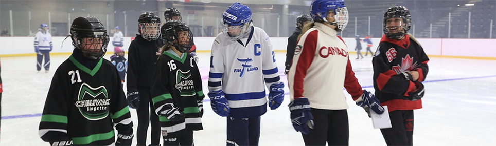 Chilliwack players at the 2019 World Ringette Championships