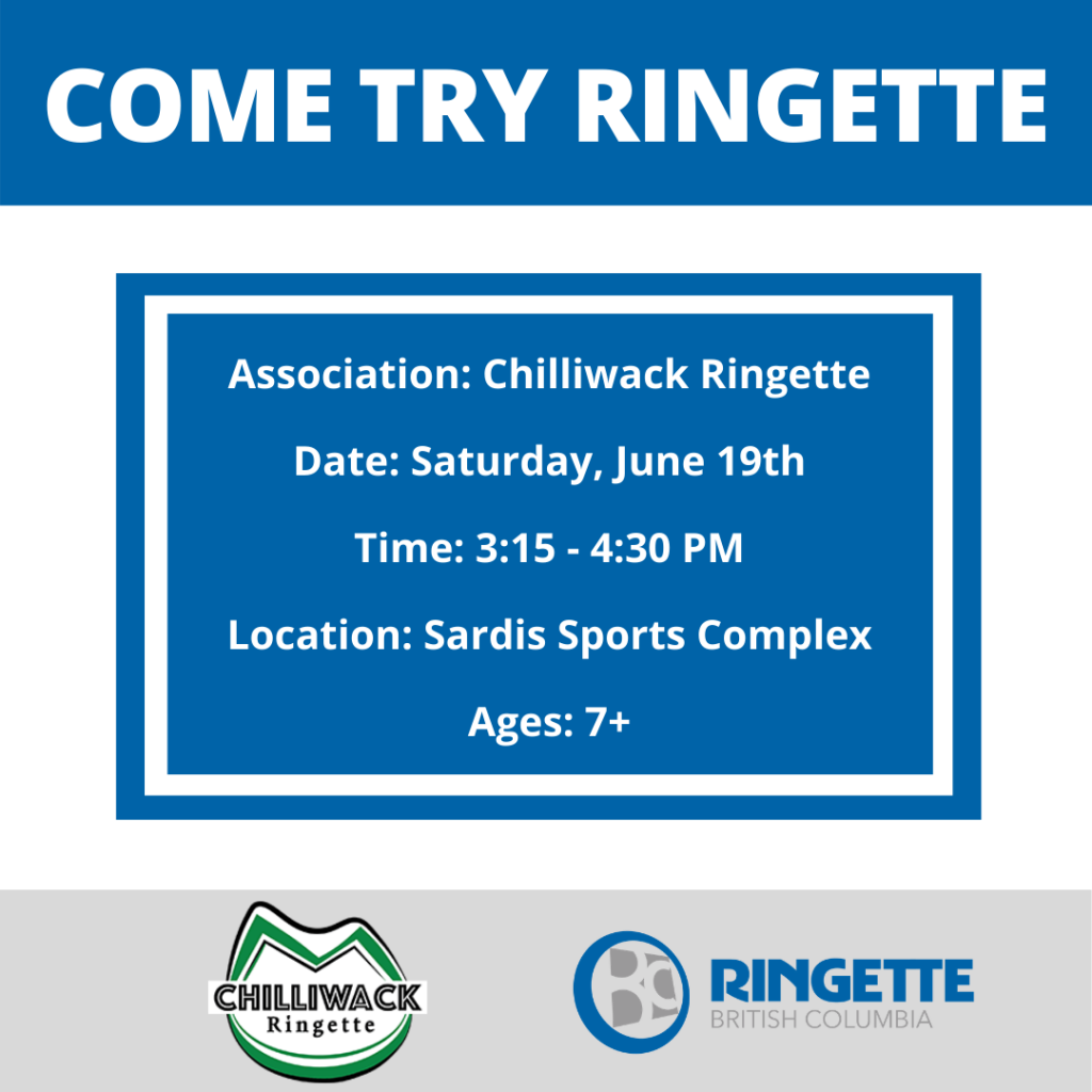 Come try ringette in Chilliwack on June 19, 2021